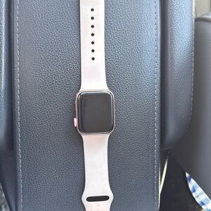 Apple Watch with Pink Band
